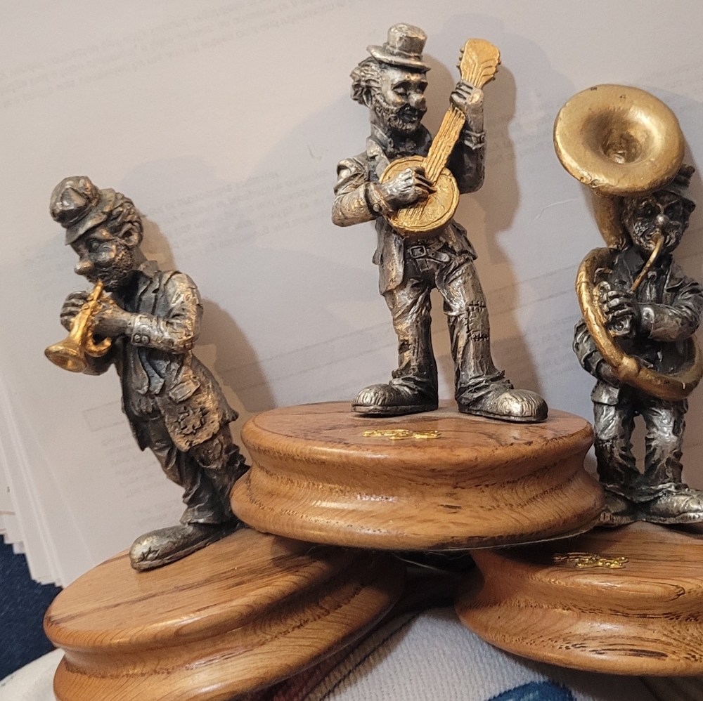 Ron Lee Fine Pewter Hobo Clowns